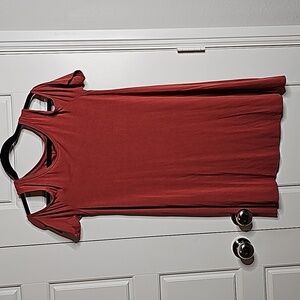 Cold-Shoulder Stretchy Tshirt Dress